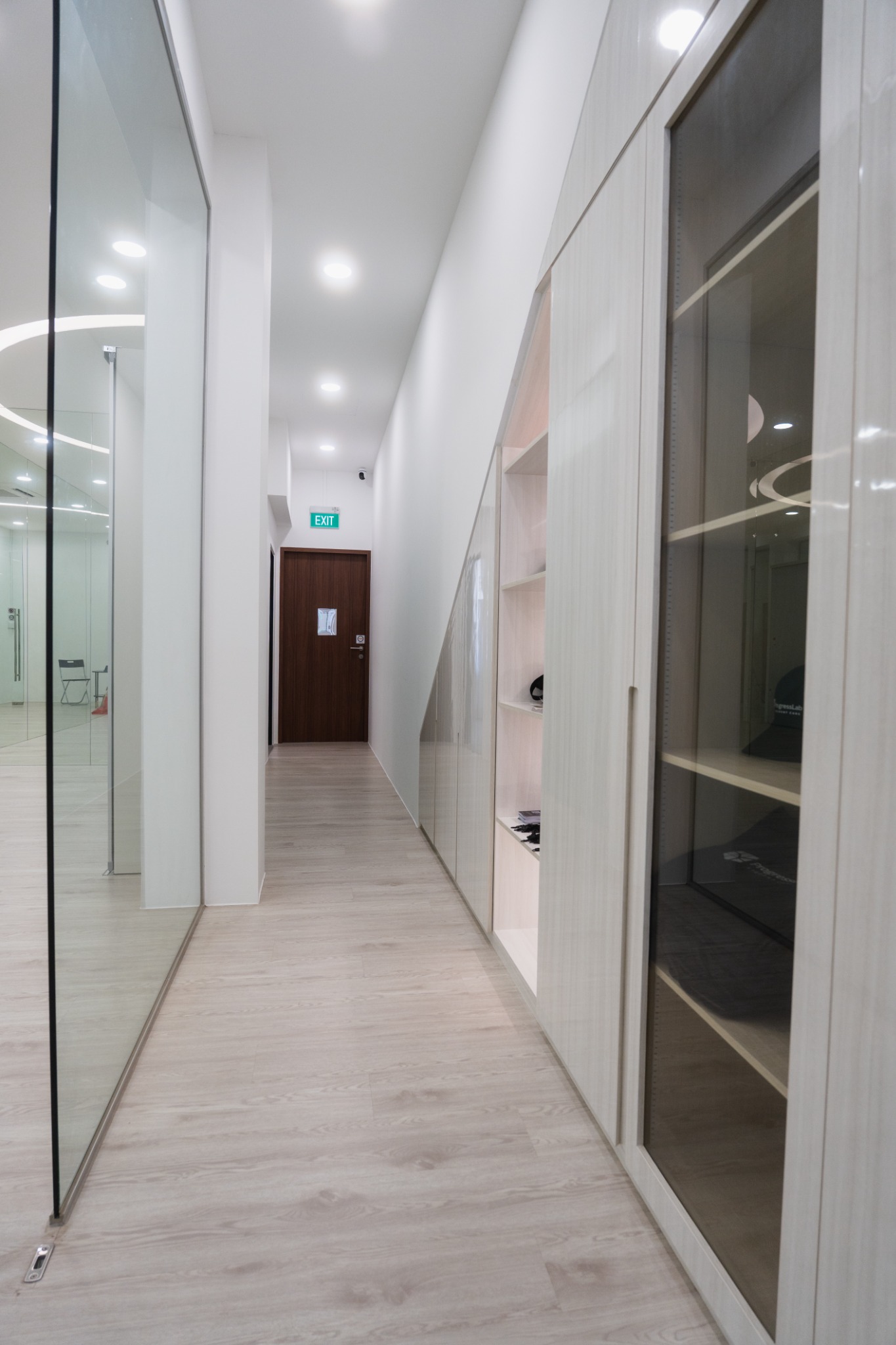 Bright internal passage and built-in storage at ProgressLab
