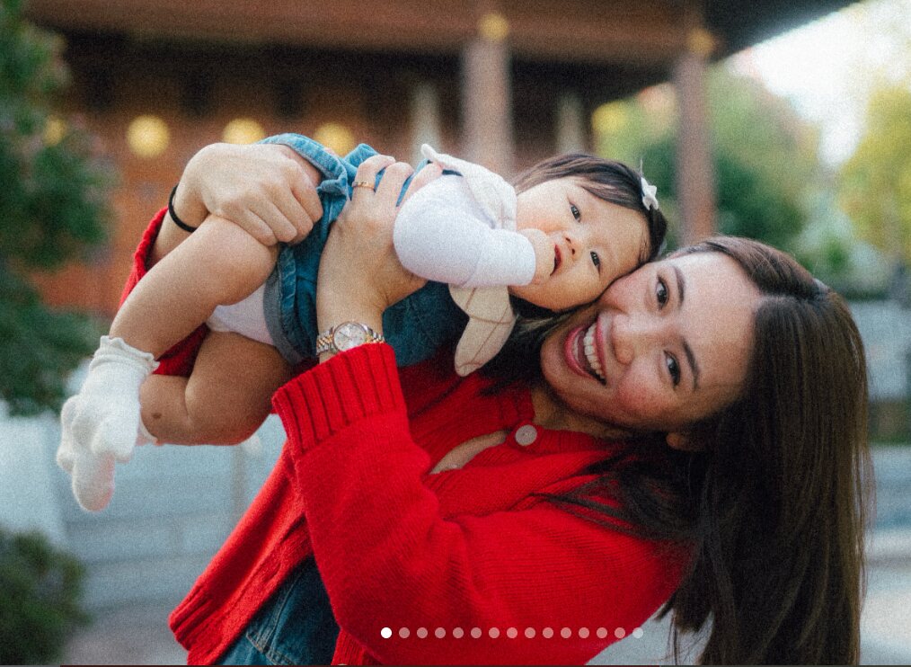 Claire Chong with her child