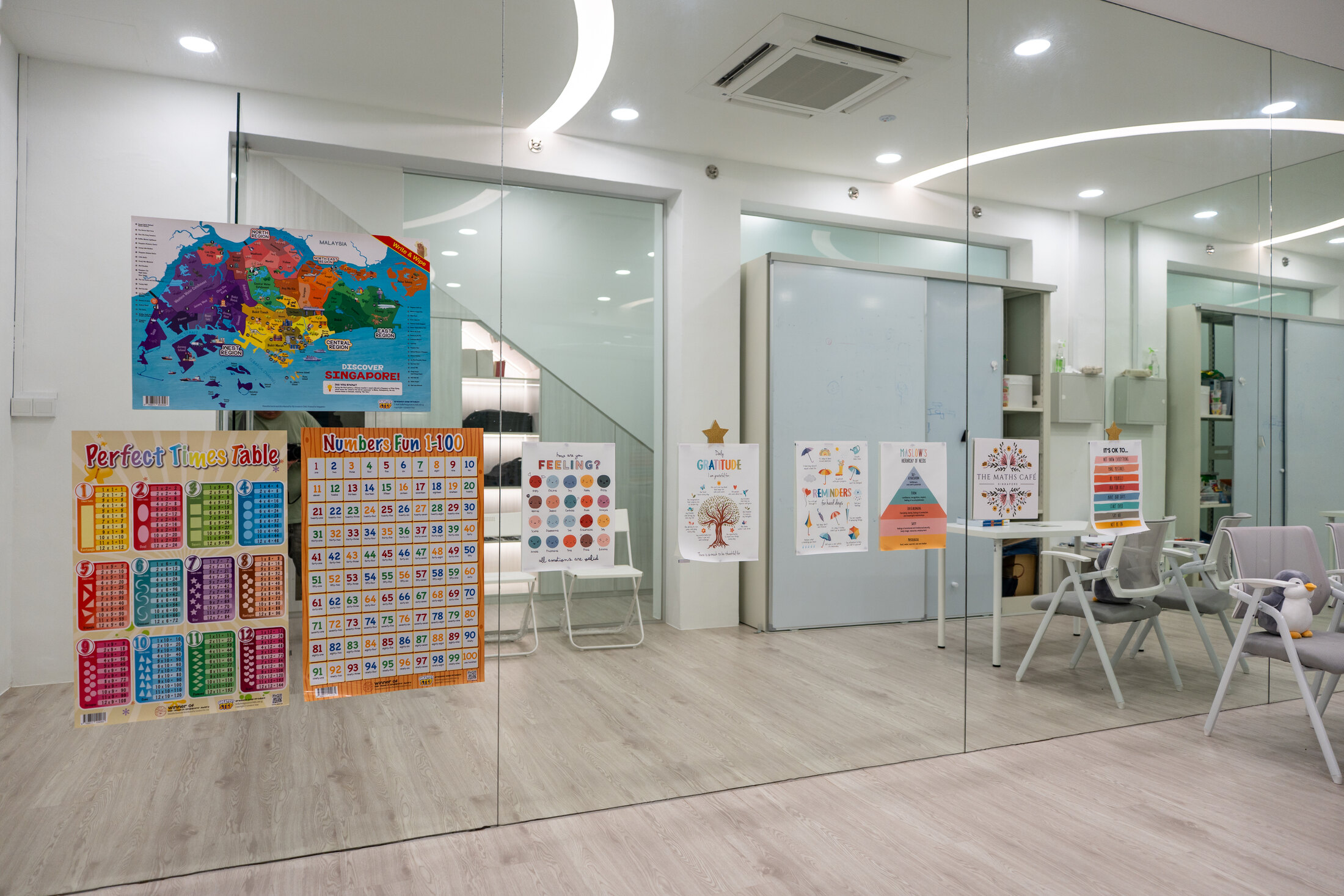 The bright ProgressLab learning space prepared for children and families